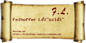 Felhoffer László névjegykártya