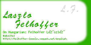 laszlo felhoffer business card